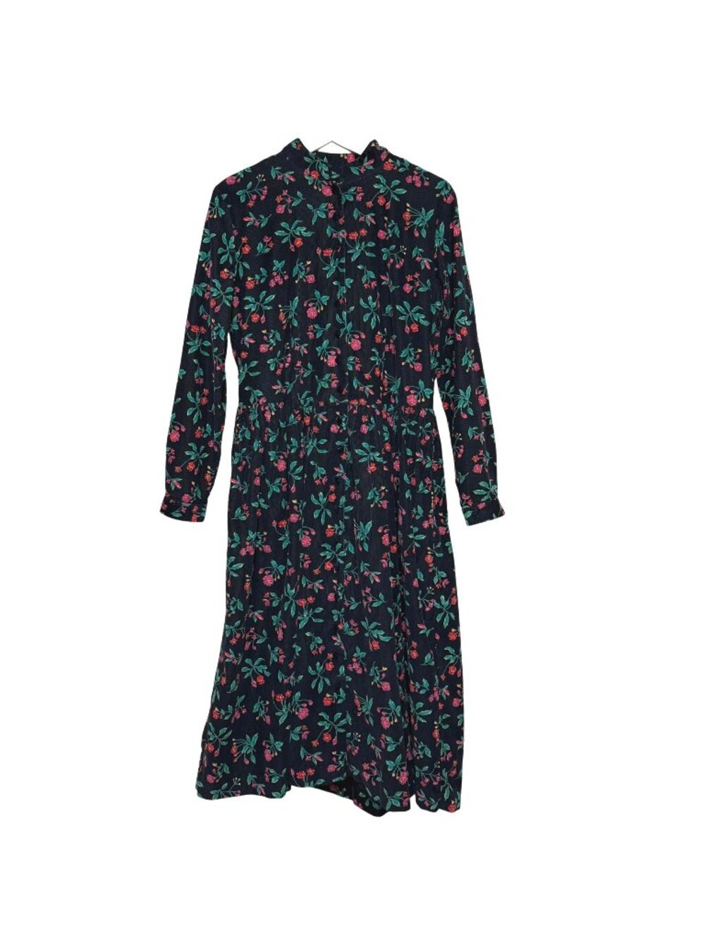 Vintage Talbots Floral Corduroy Cottagecore Dress Long Priarie Petite Size 10?